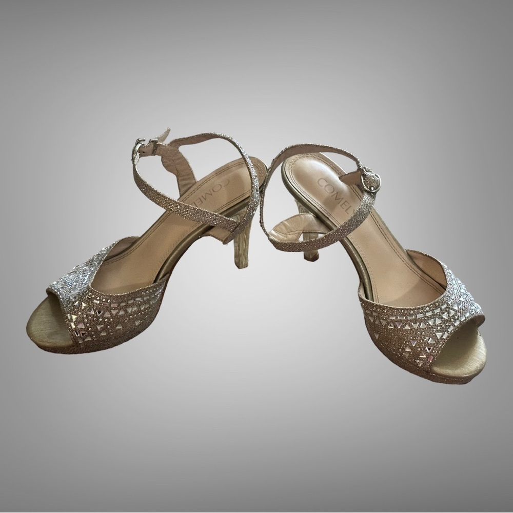 Comely Rhinestone Silver Heels - Picture 4 of 12